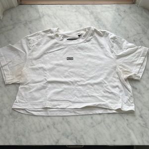 KITH WHITE CROPPED TEE SZ S